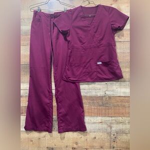 Grey’s Anatomy Maroon Scrub Set Size XS